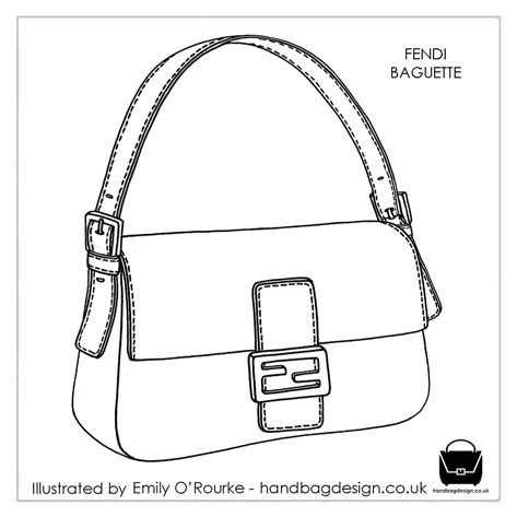 fendi bag drawing|fendi baguette style.